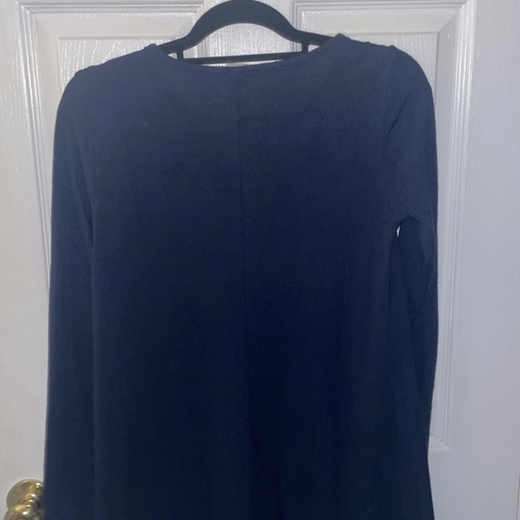 Navy Blue Gap Long Sleeve T-Shirt Dress - Picture 2 of 5